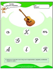 G Sesi Çalışma Sayfaları